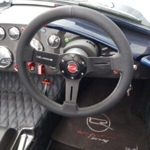 Backdraft black leather steering wheel fitted